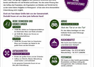 Gemeinsam für unser Heideblütenfest 2026